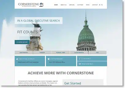 Cornerstone International Marks Growth With New Web Site